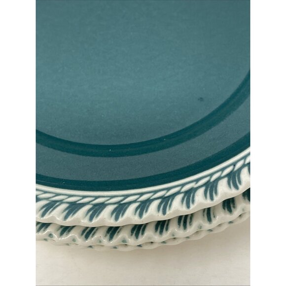 Harkerware Corinthian Teal Green 6” Bread Plates Set Of 4 - Picture 8 of 8